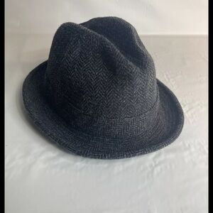 DORIA BY BORSALINO Grey Wool FEDORA HAT 58 M